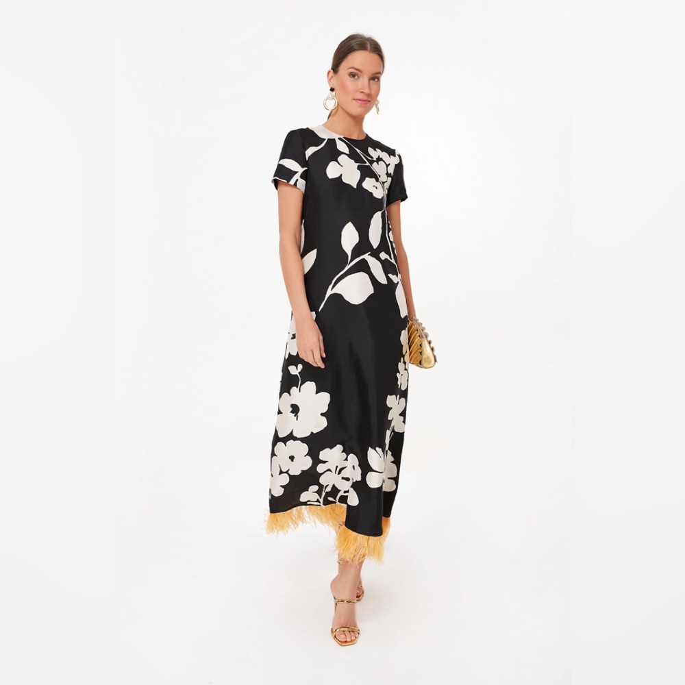 La DoubleJ Swing Dress (With Feathers)
Winter Jasmine in Twill Silk NWT XS